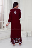 Sufi Modal Maroon Palazzo Set