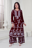 Sufi Modal Maroon Palazzo Set