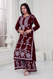 Sufi Modal Maroon Palazzo Set