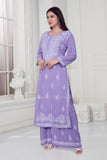 Sufi  Modal Lavender Palazzo Set