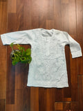 Pretty White Chikankari Work Kids Kurta