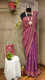 Deep Fuchsia Chikankari Saree