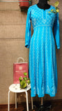 Olumpic blue modal anarkali