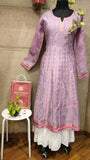 Lemonade chanderi silk anarkali