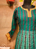 English green chanderi silk anarkali