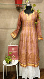 Blush pinkchanderi silk anarkali