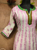 Shwat cotton anarkali