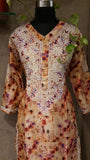 Phulwa Chanderi Printed Chikankari Work Kurta