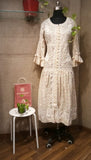 White-garden botton cotton dress