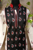 B-W-red center panel kurta