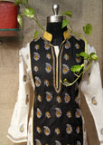 B-W-Yellow penal kurta