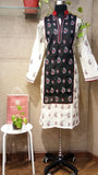 B-W-red center panel kurta