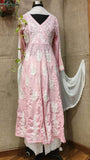 Saavan-light pink mul anarkali