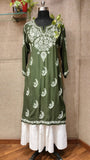 Army-green modal kurta