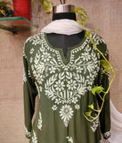 Army-green modal kurta