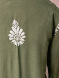 Army-green modal kurta