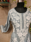 Ash grey modal kurta