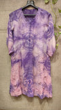 LUX-D purple pink round shibori  midi dress