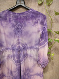 LUX-D purple pink round shibori  midi dress