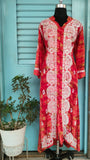 Red- orange shibori mexi dress