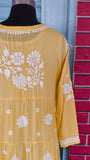 Lemon yellow A- line dress