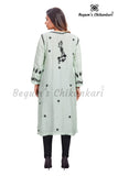 Baby Green Raw Silk Kashmiri Kurta