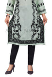 Baby Green Raw Silk Kashmiri Kurta