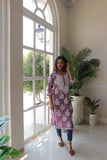 Plum Pink Muslin Cotton Kurta