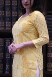 Yellow Banaras Cotton Kurta