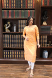 Narangi Banaras Cotton Kurta