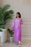 Purple Muslin Mukaish Kurta