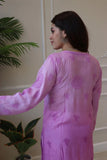 Purple Muslin Mukaish Kurta