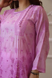 Purple Muslin Mukaish Kurta