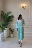 Sea Green Muslin Mukaish Kurta