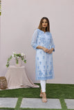 Light Blue Kota Tone To Tone Kurta