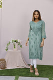 Dark Green Kota Tone To Tone  Kurti