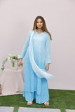 Roshni Georgette Straight Kurta Set Sky Blue