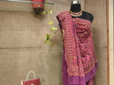 Deep Fuchsia Chikankari Saree