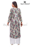 Wine Satin Silk Kurta