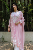 Baby Pink Georgette Kurti Set