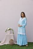 Myra - Modal Gharara Set - Sky Blue