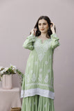 Myra Modal Gharara Set - Pista Green