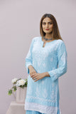 Myra - Modal Gharara Set - Sky Blue