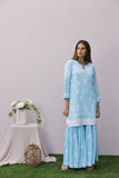 Myra - Modal Gharara Set - Sky Blue