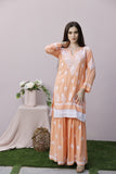 Myra - Modal Gharara Set - Peach